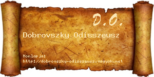 Dobrovszky Odisszeusz névjegykártya